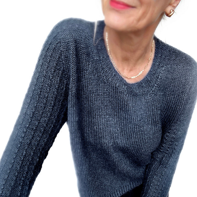 Textured Sleeve Sweater Knitting Pattern