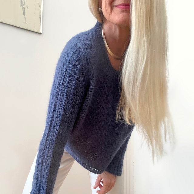 Textured Sleeve Sweater Knitting Pattern