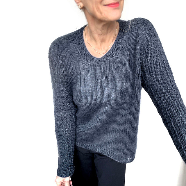 Textured Sleeve Sweater Knitting Pattern