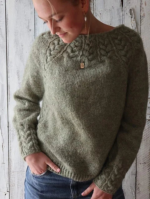 Soft Cable Sweater Knitting Pattern