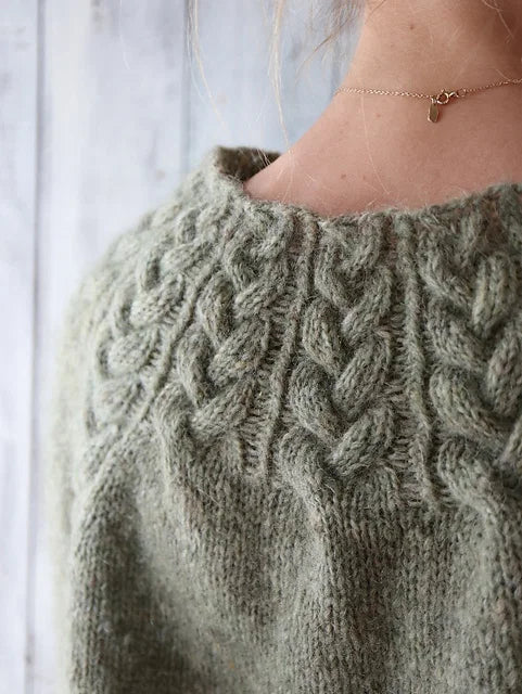 Soft Cable Sweater Knitting Pattern