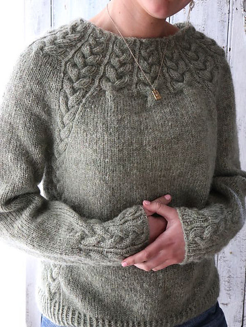 Soft Cable Sweater Knitting Pattern