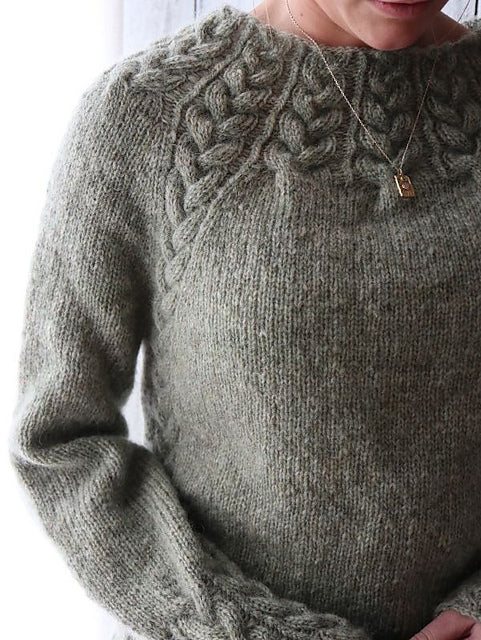 Soft Cable Sweater Knitting Pattern