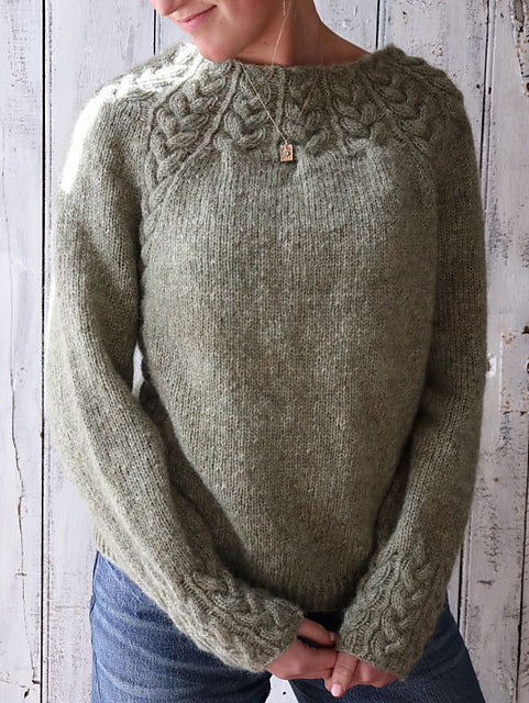 Soft Cable Sweater Knitting Pattern