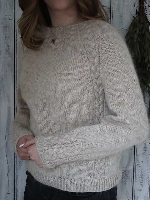Soft Cable Sweater Knitting Pattern