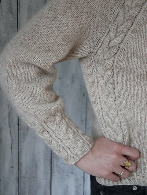 Soft Cable Sweater Knitting Pattern