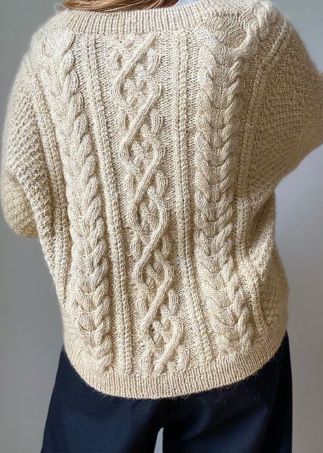 Boxy Cable Sweater Knitting Pattern
