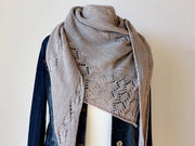 Asymmetrical Lace Shawl Knitting Pattern