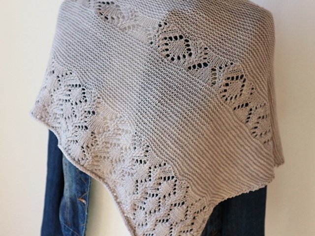 Asymmetrical Lace Shawl Knitting Pattern