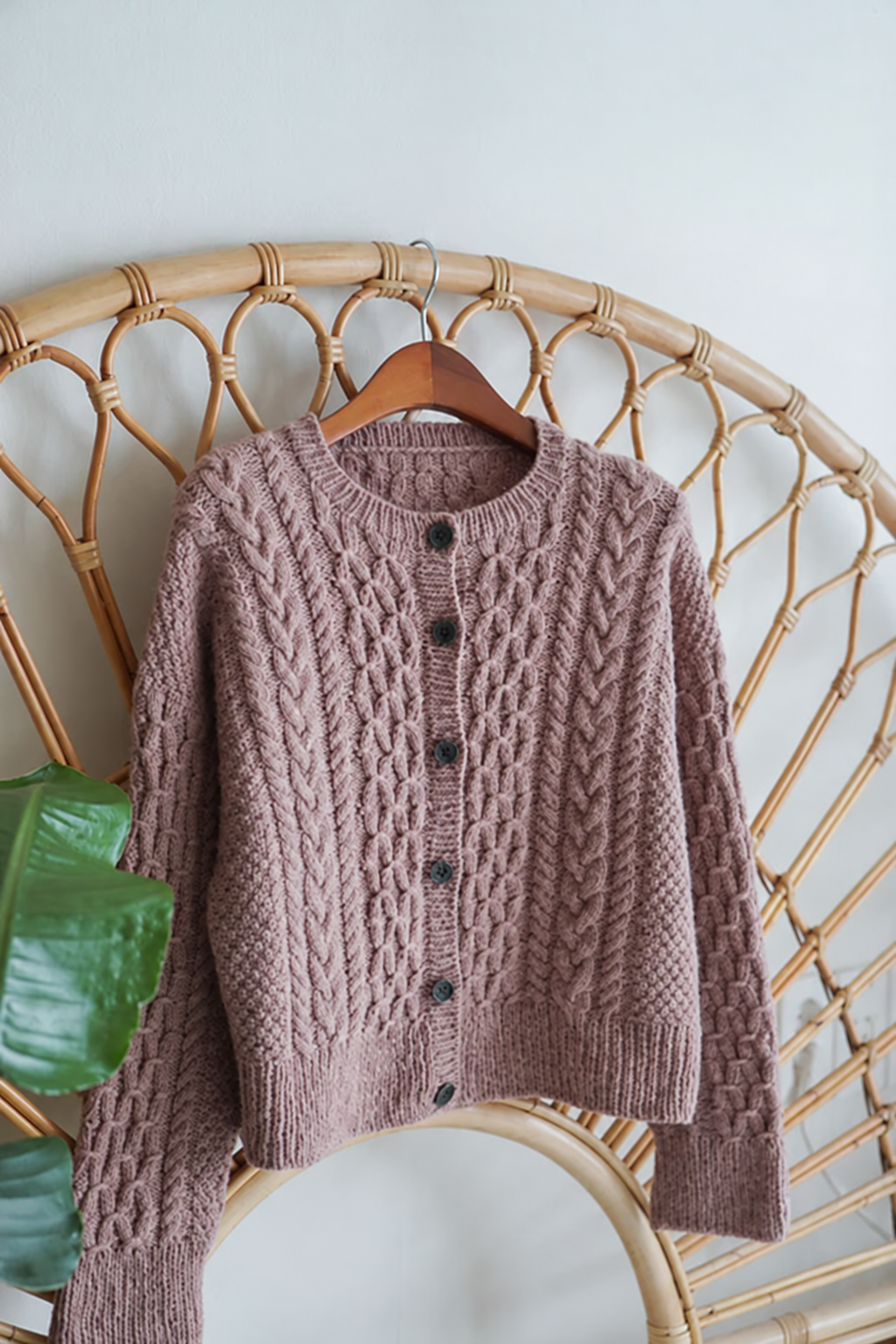 Smocked Cable Cardigan Knitting Pattern