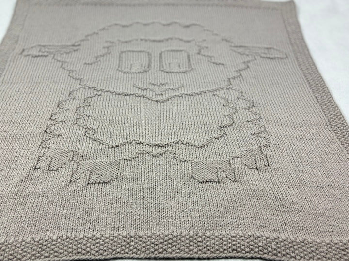 Baby Sheep  Blanket Knitting Pattern