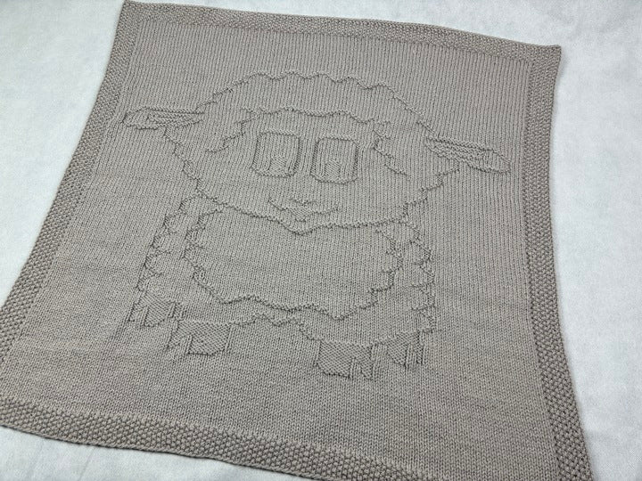 Baby Sheep  Blanket Knitting Pattern