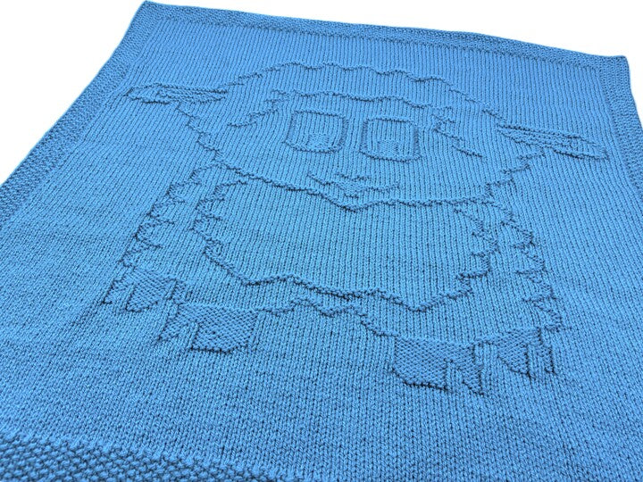 Baby Sheep  Blanket Knitting Pattern