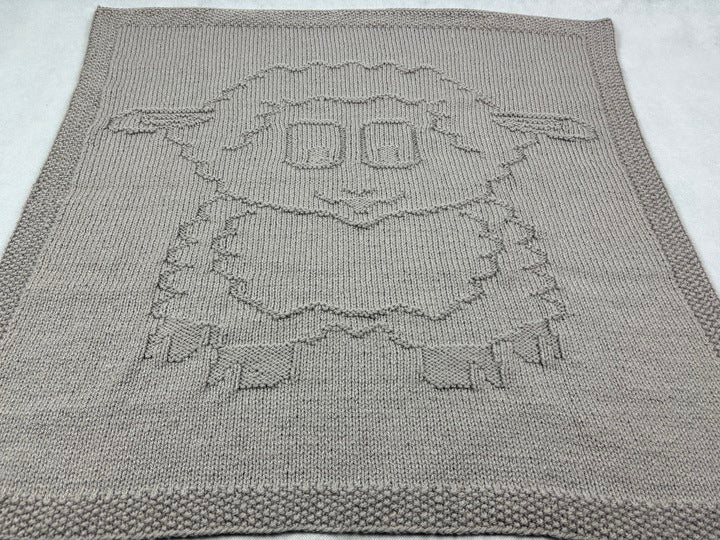 Baby Sheep  Blanket Knitting Pattern