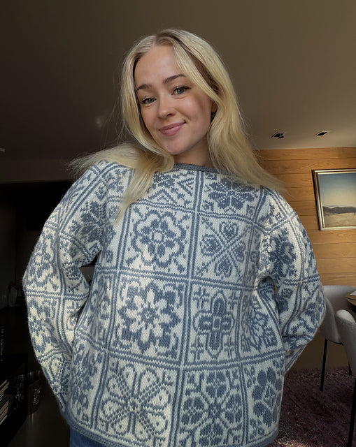 Flower Sweater Knitting  Pattern