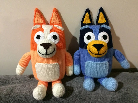 Bluey and Bingo Knitting Pattern