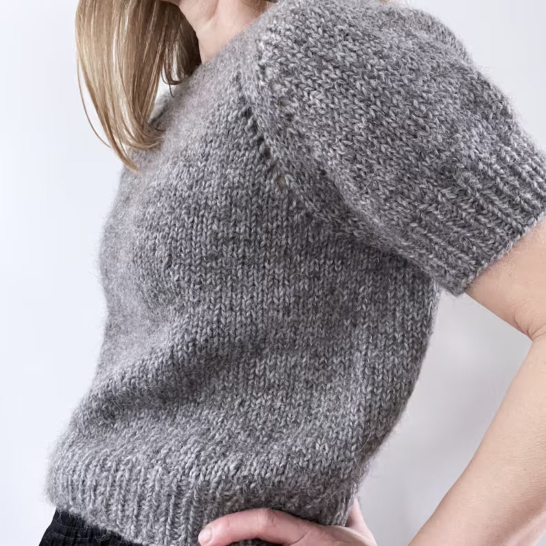 Knit Pullover Pattern Easy Basic Pullover Knitting Pattern – KnityDesigns