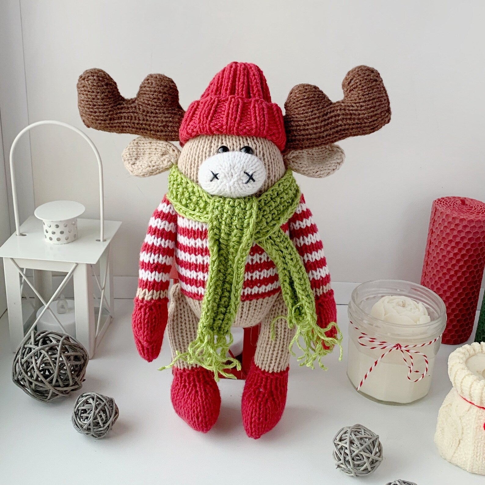 Christmas Deer Knitting Pattern