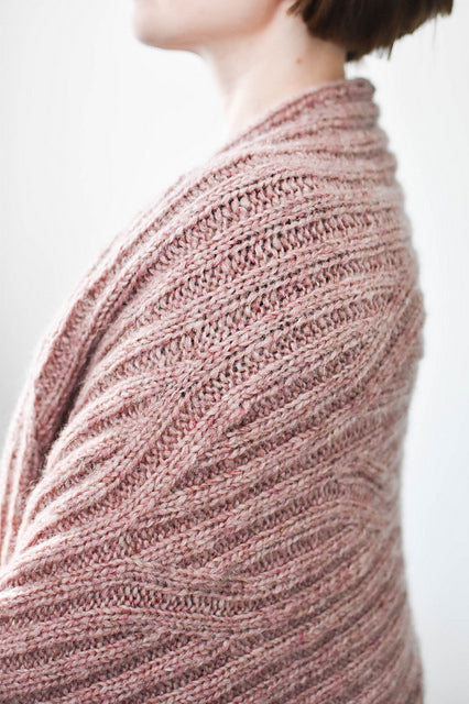 Reversible Ribbed Wrap Knitting Pattern