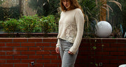 Eyelet Raglan Sweater Knitting Pattern