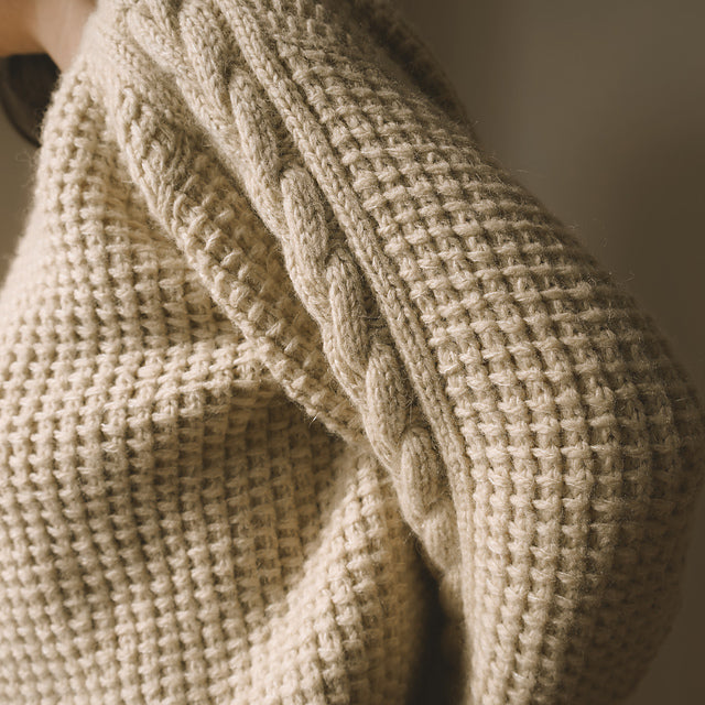 Textured Cable Cardigan Knitting Pattern