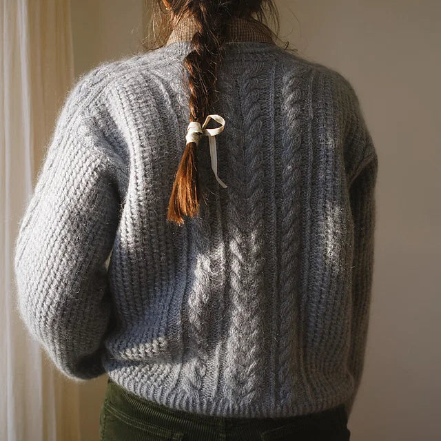 Saddle Cable Sweater Knitting Pattern