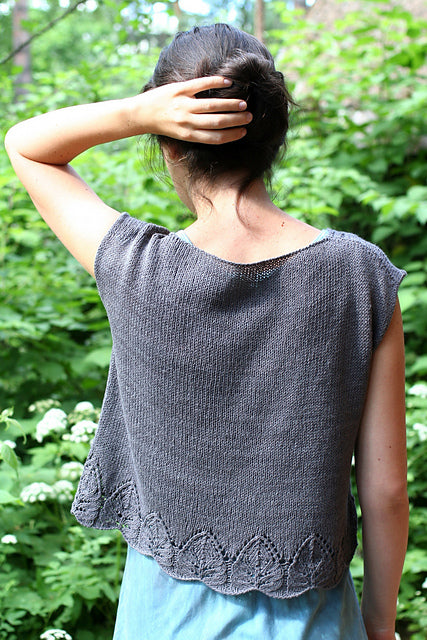 Lace Hem Tee Knitting Pattern