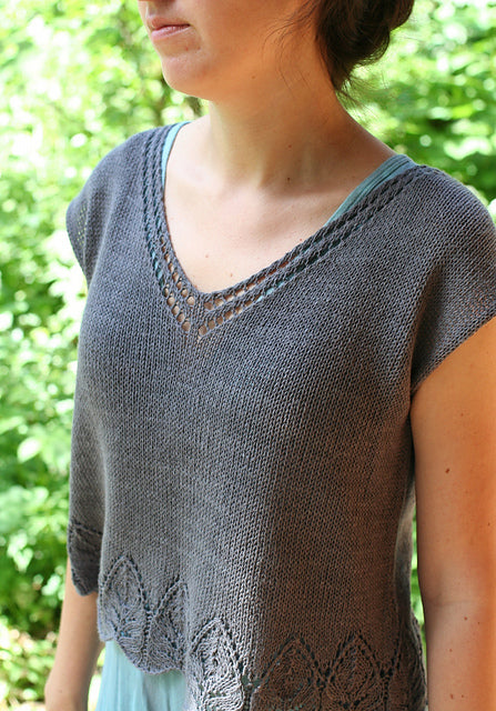 Lace Hem Tee Knitting Pattern
