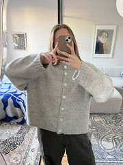 Mohair Button Cardigan Knitting Pattern
