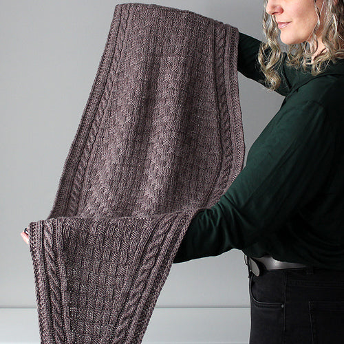 Cable Basketweave Wrap Knitting Pattern