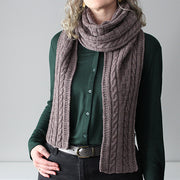 Cable Basketweave Wrap Knitting Pattern