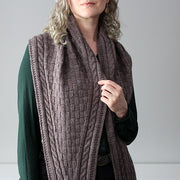 Cable Basketweave Wrap Knitting Pattern