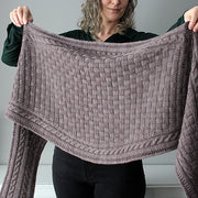 Cable Basketweave Wrap Knitting Pattern