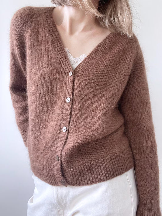 Basic V-Neck Cardigan Knitting Pattern