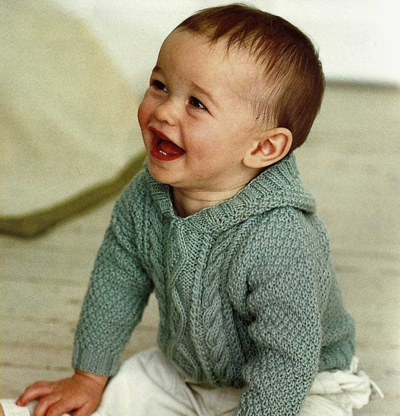 Kids Cable Sweater Knitting Pattern