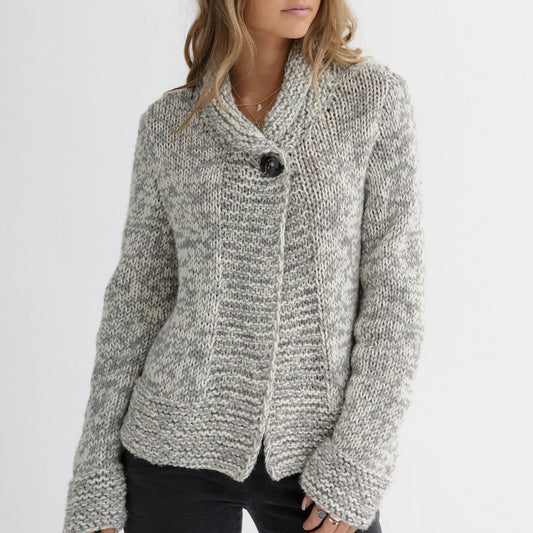 Chunky Buttoned Cardigan Knitting Pattern