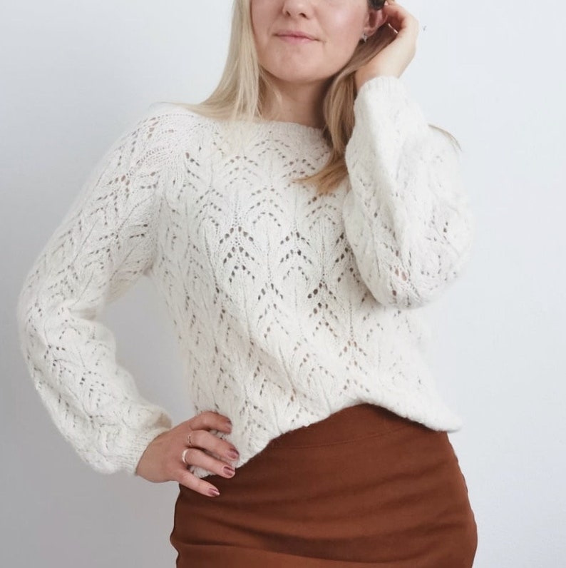 Vine Lace Sweater Knitting Pattern