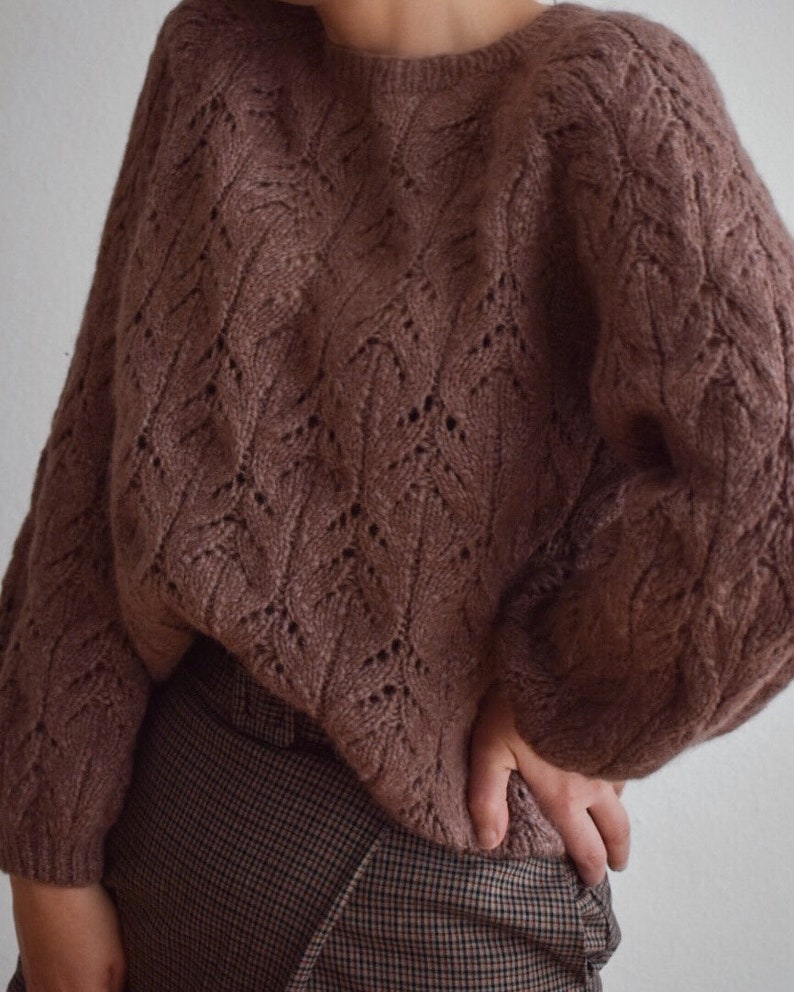 Vine Lace Sweater Knitting Pattern
