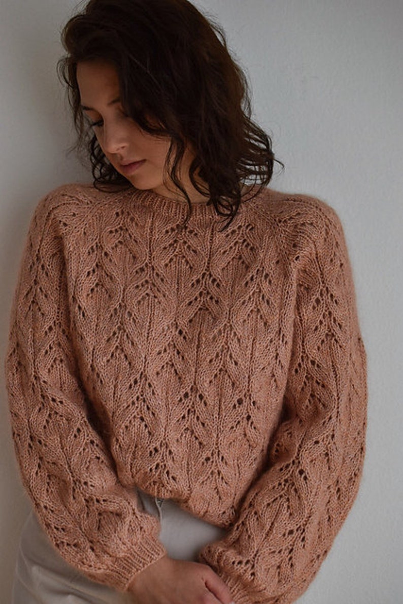 Vine Lace Sweater Knitting Pattern