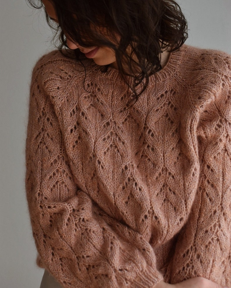 Vine Lace Sweater Knitting Pattern