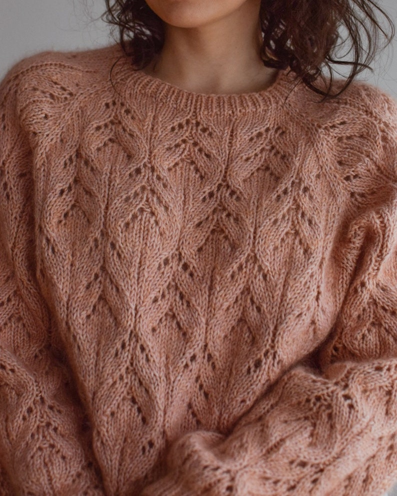 Vine Lace Sweater Knitting Pattern