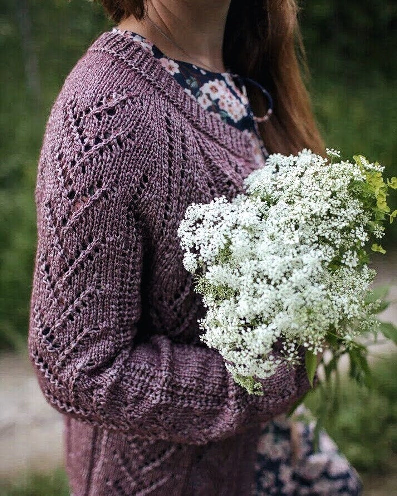 Lace Cable Cardigan Knitting Pattern