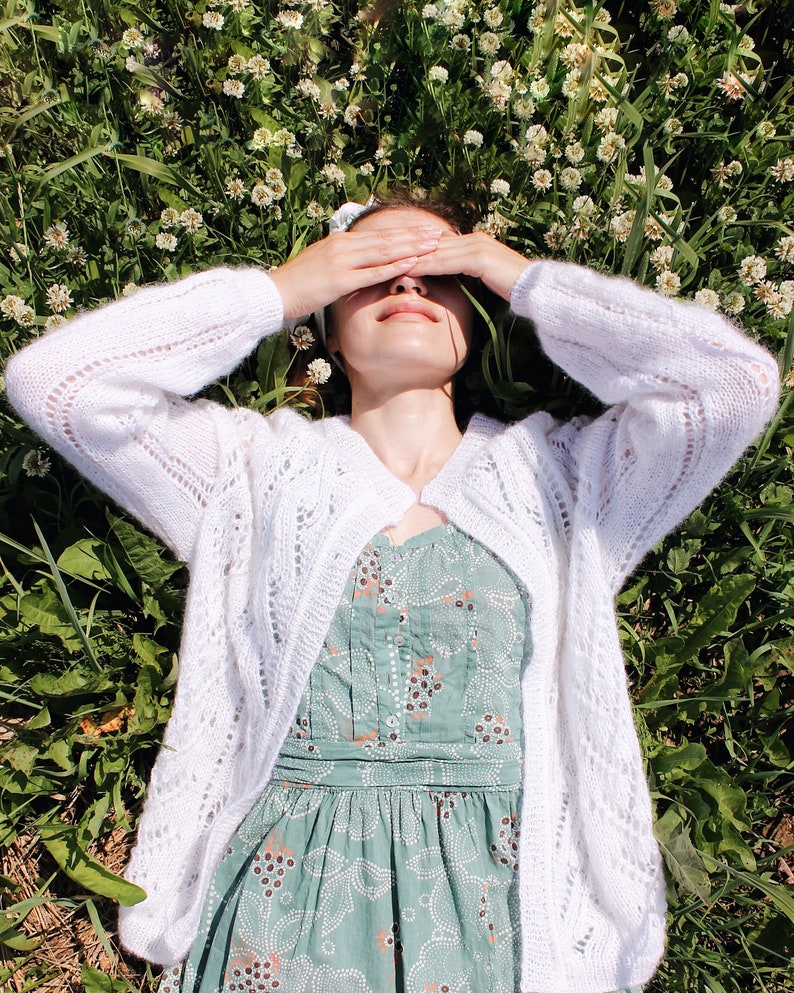 Lace Cable Cardigan Knitting Pattern