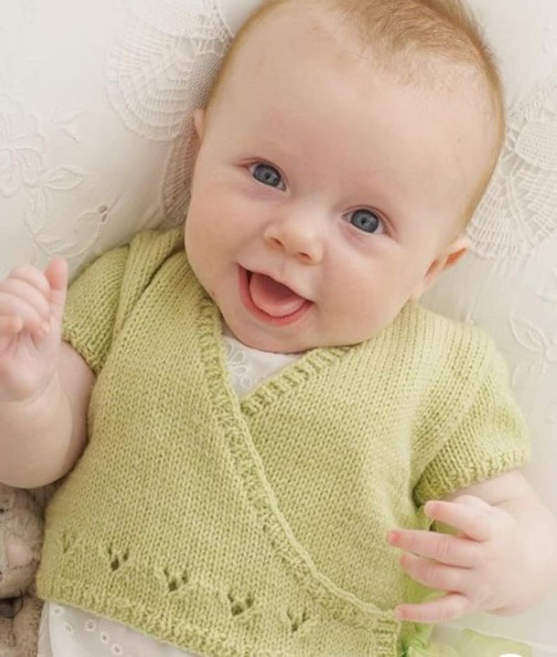 Baby Wrap Cardigan Knitting Pattern