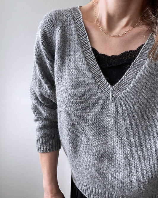 V-Neck Pullover Knitting Pattern