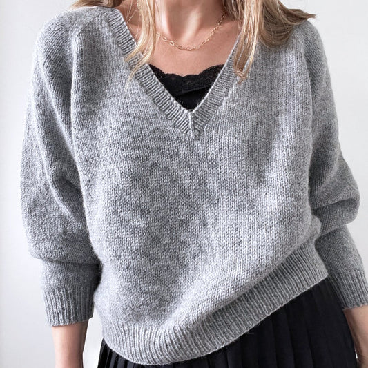 V-Neck Pullover Knitting Pattern
