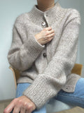 Mock Neck Cardigan Knitting Pattern
