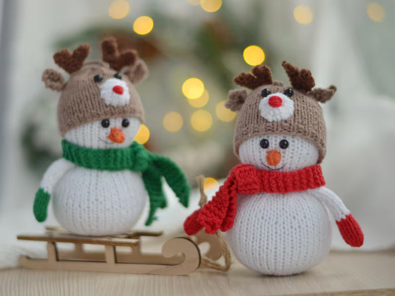 Christmas Snowmen Knitting Pattern