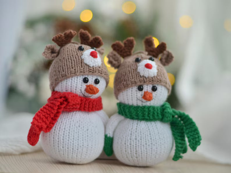 Christmas Snowmen Knitting Pattern