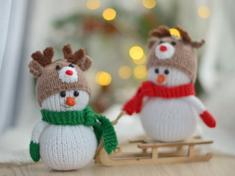 Christmas Snowmen Knitting Pattern